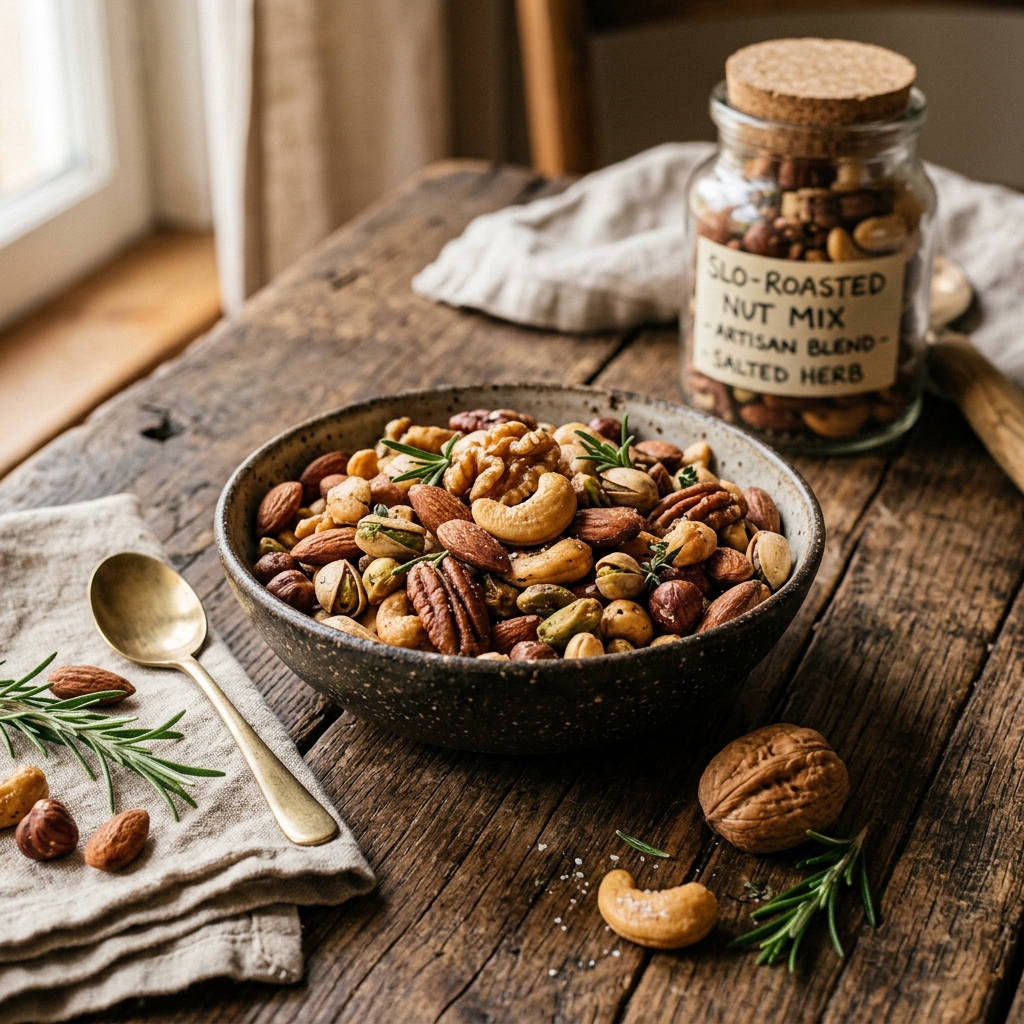 Aeglaselt Röstitud Pähklid